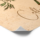 Botanische Wildblume California Poppy Orange Poster (Ecke)