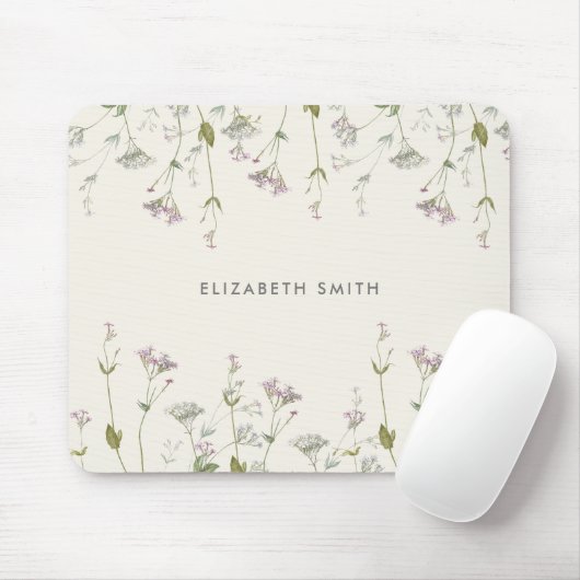 Botanische Wildblume der Flora Personalisiert Mousepad (Mit Mouse)