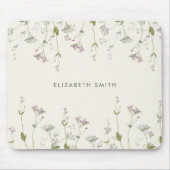 Botanische Wildblume der Flora Personalisiert Mousepad (Vorne)