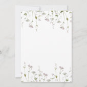 Botanische Wildblume Floral Baby Dusche Einladung (Rückseite)