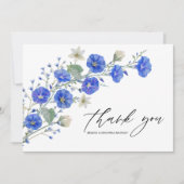 Botanische Wildblume Florenz Moderne Hochzeit Dankeskarte (Vorderseite)