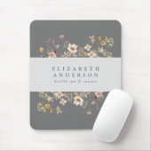 Botanische Wildblume für benutzerdefinierten Text Mousepad (Mit Mouse)