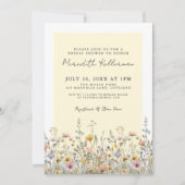 Botanische Wildblume Gelbes Brautparty Einladung (Vorderseite)