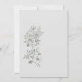 Botanische Wildblume Grün 32. Geburtstag Einladung (Rückseite)