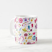 Botanische Wildblume Hedgerow-Malerei Kaffeetasse (Vorderseite Links)