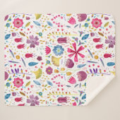 Botanische Wildblume Hedgerow-Malerei Sherpadecke (Vorderseite (Horizontal))