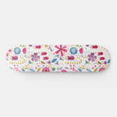 Botanische Wildblume Hedgerow-Malerei Skateboard (Horizontal)