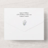 Botanische Wildblume Hochzeit All In One Einladung (Rückseite)