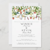 Botanische Wildblume Hochzeit Einladung (Vorderseite)