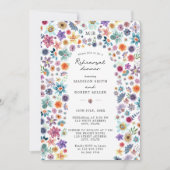 Botanische Wildblume Hochzeit Probe Dinner Einladung (Vorderseite)