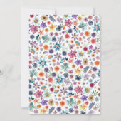 Botanische Wildblume Hochzeit Probe Dinner Einladung (Rückseite)