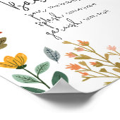 Botanische Wildblume Mama Osa Bar Poster (Ecke)