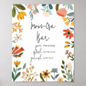 Botanische Wildblume Mama Osa Bar Poster (Vorne)