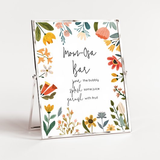 Botanische Wildblume Mama Osa Bar Poster
