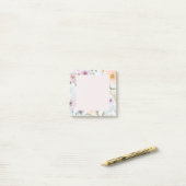 Botanische Wildblume Post-it Klebezettel (Auf Schreibtisch)