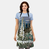 Botanische Wildblume Romantischer Garten Schürze (Getragen)