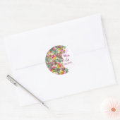Botanische Wildblume Runder Aufkleber (Umschlag)