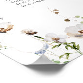 Botanische Wildblume Seekarte | Brautparty Poster (Ecke)