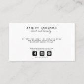 Botanische Wildblume - Skriptkarte für den Sommer Visitenkarte (Rückseite)