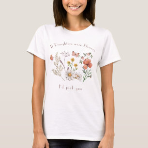 Botanische Wildblume-Tochter T-Shirt