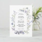 Botanische Wildblume Wasserfarben Einladung (Stehend Vorderseite)