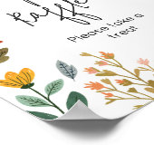 Botanische Wildblume-Windeln Poster (Ecke)