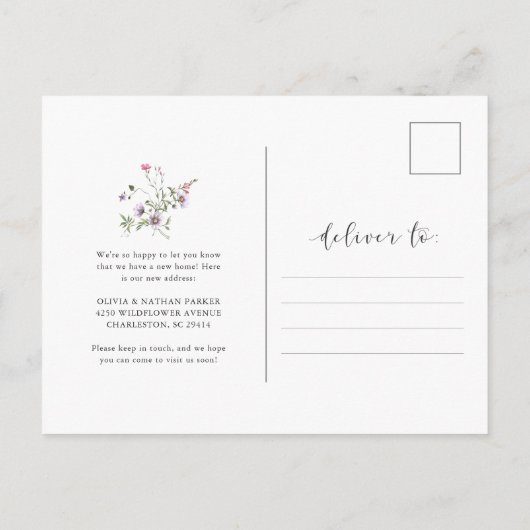 Botanische Wildblumen | Ankündigung der Beförderun (Rückseite)