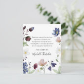 Botanische Wildblumen Beerdigung Dankeskarte (Stehend Vorderseite)