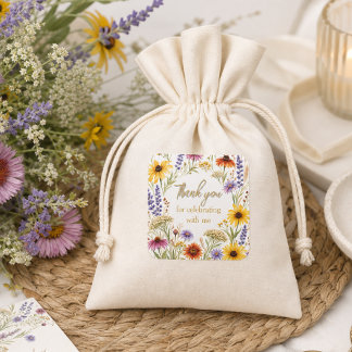 Botanische Wildblumen-Blume Dankeschön Quadratischer Aufkleber