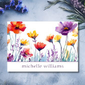 Botanische Wildblumen Blume Visitenkarte