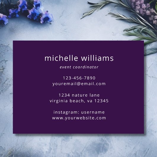 Botanische Wildblumen Blume Visitenkarte