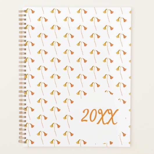 Botanische Wildblumen des Orangen Herbstes Planer (Vorderseite)