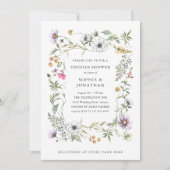 Botanische Wildblumen | Dusche für Elegante Paare Einladung (Vorderseite)