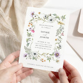 Botanische Wildblumen | Elegante Hochzeit Einladung