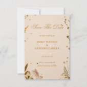 Botanische Wildblumen Eleganz Save The Date (Vorderseite)