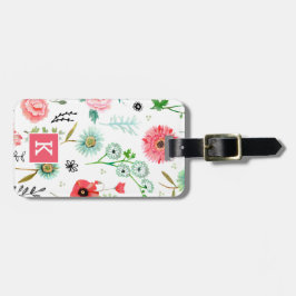 Botanische Wildblumen für Großdruck Gepäckanhänger