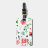 Botanische Wildblumen für Großdruck Gepäckanhänger (Vorderseite vertikal)