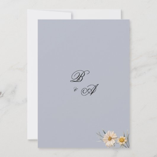 Botanische Wildblumen Gartenblumengarten Save the Einladung (Rückseite)