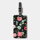 Botanische Wildblumen-Gepäckanhänger Gepäckanhänger (Vorderseite vertikal)