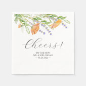 Botanische Wildblumen Hochzeit von Napkins Serviette (Vorderseite)