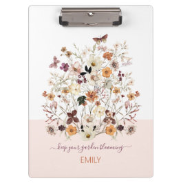 Botanische Wildblumen Klemmbrett