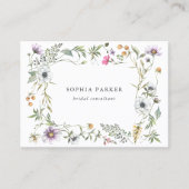 Botanische Wildblumen | Mädchen und Elegant Visitenkarte (Vorderseite)