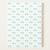 Botanische Wildblumen mit blaugrünem Wasser Planer (Rückseite)