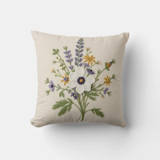 Botanische Wildblumen-Nadelkissen-Wurfkissen Kissen