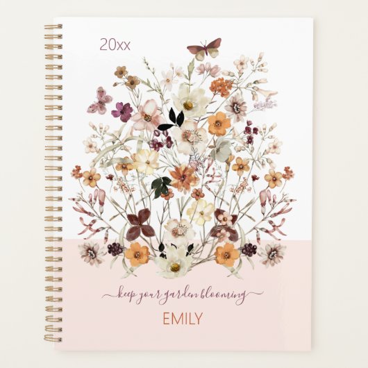 Botanische Wildblumen Planer (Vorderseite)