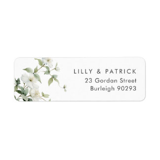 Botanische Wildblumen-Rücksendeadresse Hochzeit