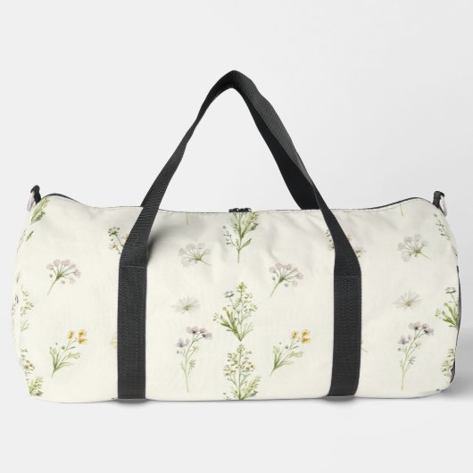 Botanische Wildblumen-Streuung Duffle Bag (Vorderseite)