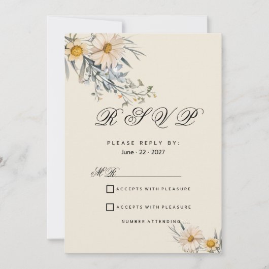 Botanische Wildblumen UAWG Einladung (Vorderseite)