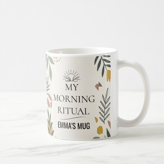 Botanische Wildblumen-Vollumwicklung Kaffee Kaffeetasse (Rechts)