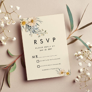 Botanische Wildblumengarten Blumen RSVP Einladung